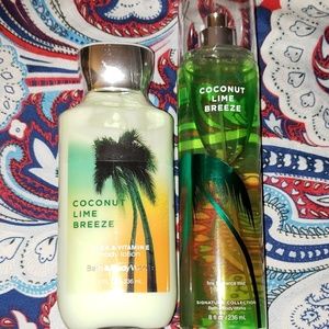 Coconut Lime Breeze Bath & Body Works set